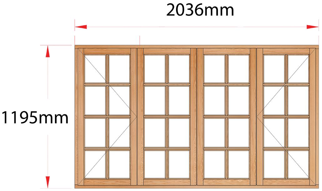 Van Acht Wood Windows Side Hung Small Pane Model MB4SP