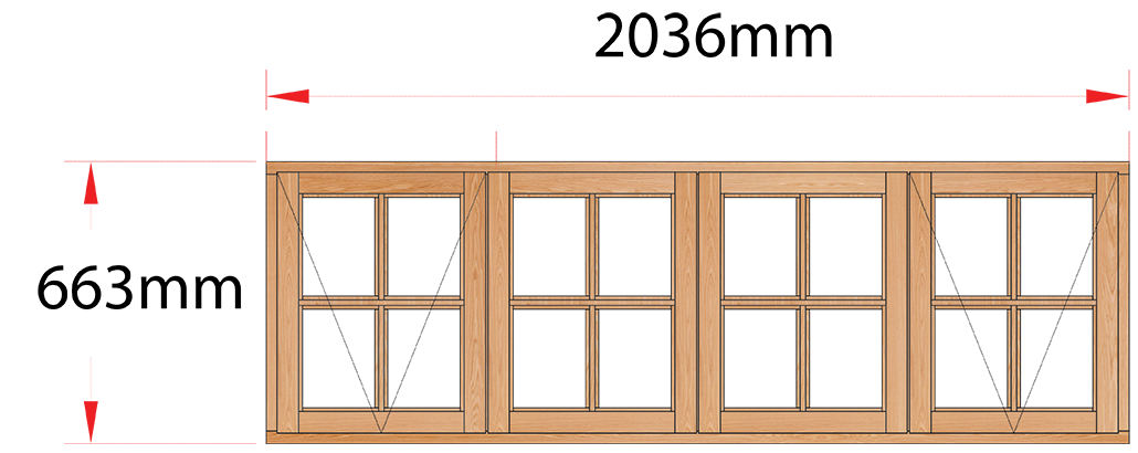 Van Acht Wood Windows Side Hung Small Pane Model MD4SP