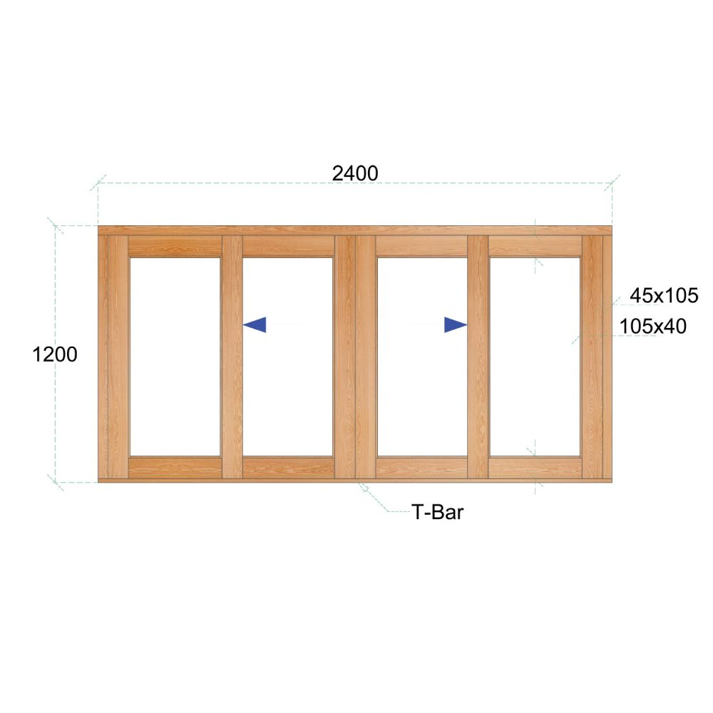 Van Acht Wood Windows Sliding Windows Product VSW2412 DS