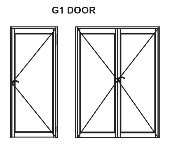 Van Acht Aluminium Hinged Doors G1