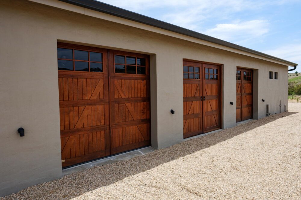 Van Acht Wood Garage Doors Marine Ply and Polycarbonate